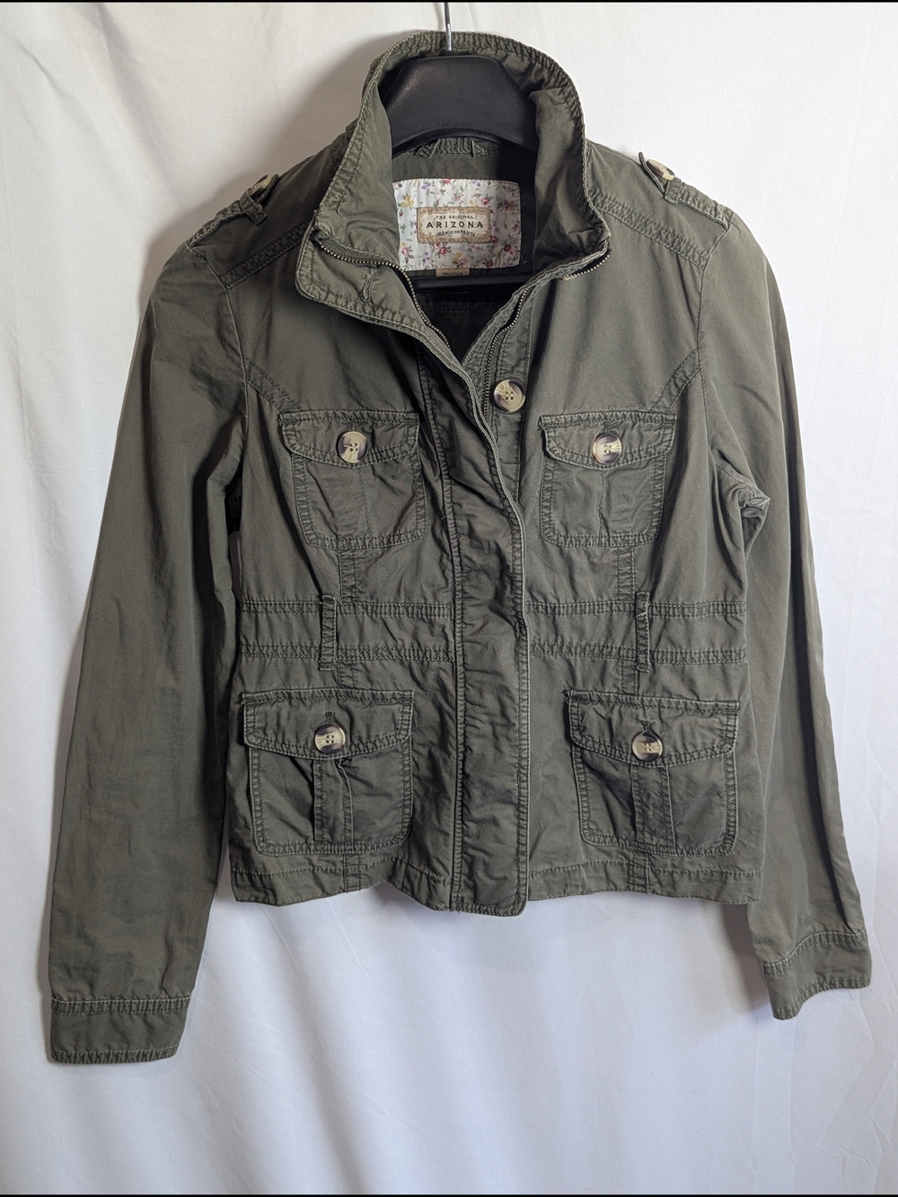 The Original Arizona Jean Company Olive Green Utility Jacket M Military Style